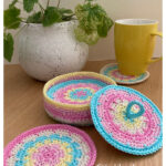 Cotton Candy Coaster Set Free Crochet Pattern