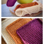 Cozy Cabin Dishcloth Free Crochet Pattern and Video Tutorial