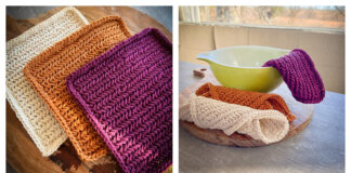 Cozy Cabin Dishcloth Free Crochet Pattern and Video Tutorial