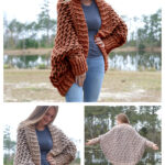 Cozy Cocoon Sweater Cardigan Free Crochet Pattern