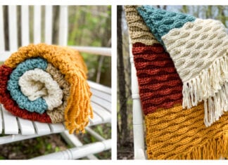 Fireside Blanket Free Crochet Pattern and Video Tutorial
