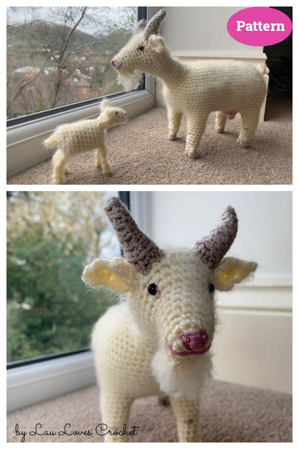 Goat with Kid Crochet Pattern
