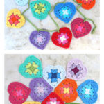 Granny Hearts Free Crochet Pattern