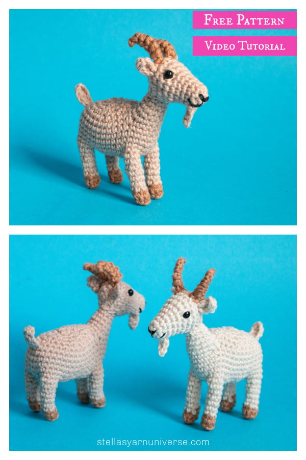Gustav the Goat Free Crochet Pattern and Video Tutorial