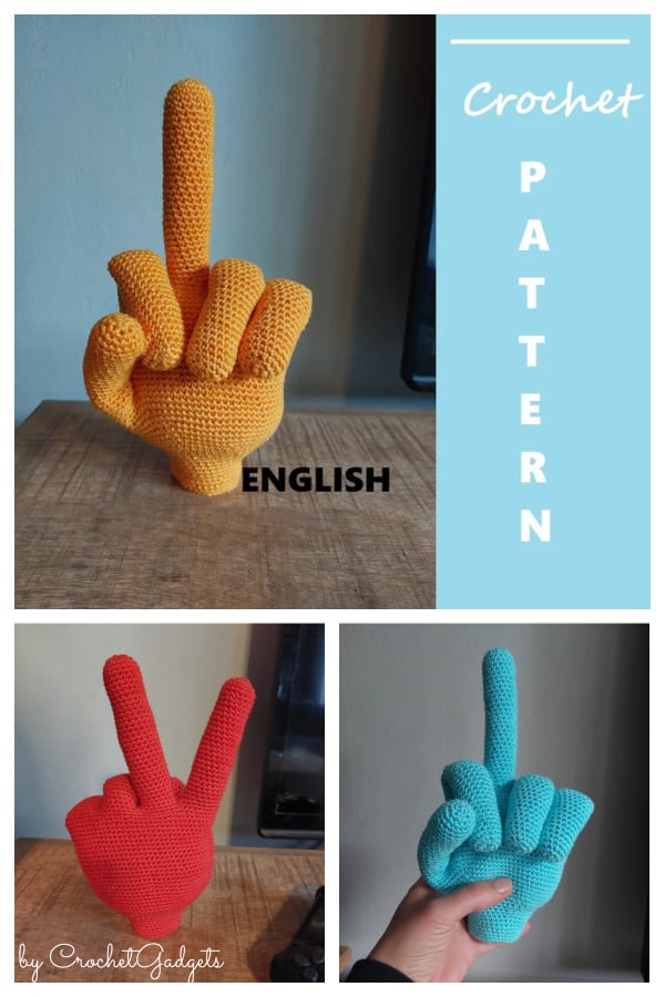 Hand with Moveable Fingers Crochet Pattern