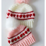 Hearts in a Row Hat Free Crochet Pattern and Video Tutorial