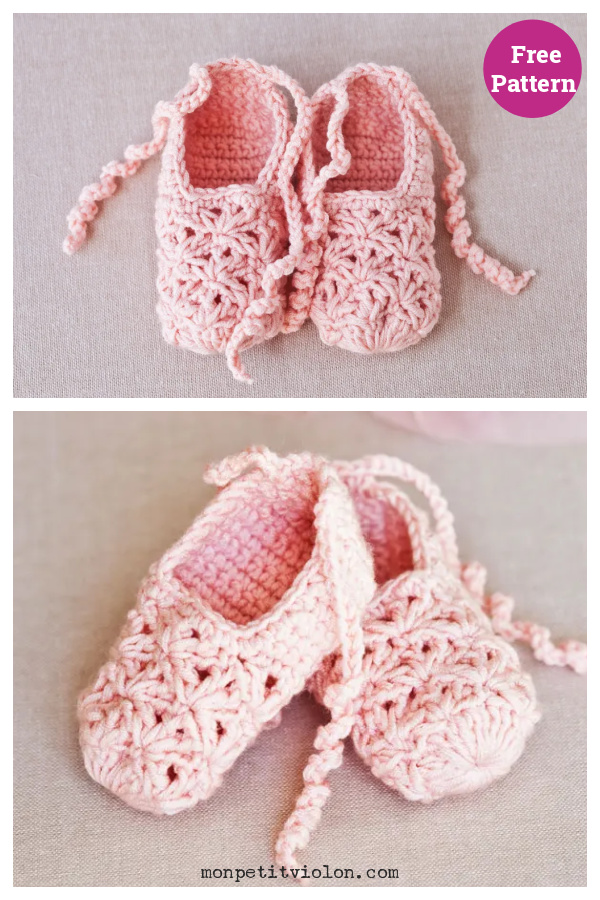 Little Ballerina Point Shoes Free Crochet Pattern