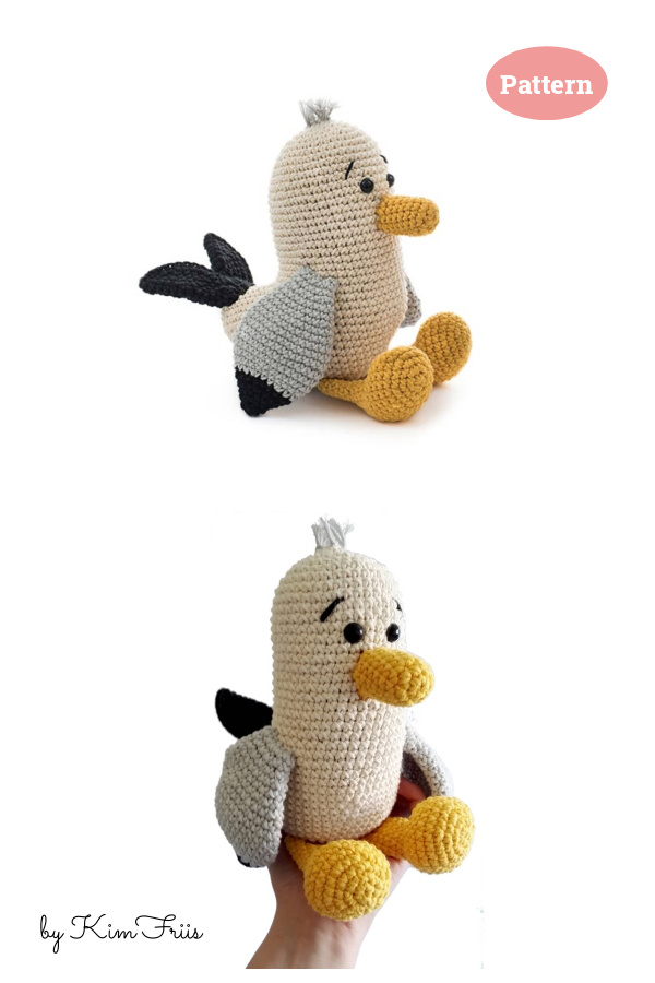 Scraps the Seagull Bird Crochet Pattern