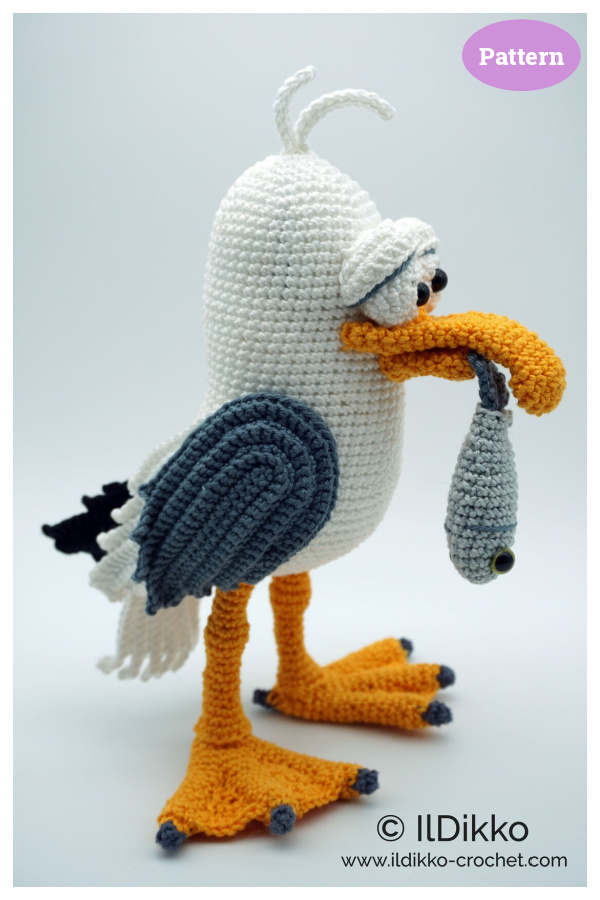 Seagfried the Seagull Crochet Pattern
