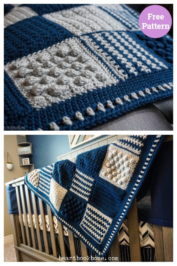 Stitch Sampler Creighton’s Blanket Free Crochet Pattern