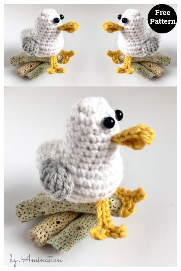 Summer Breeze Amigurumi Seagull Free Crochet Pattern