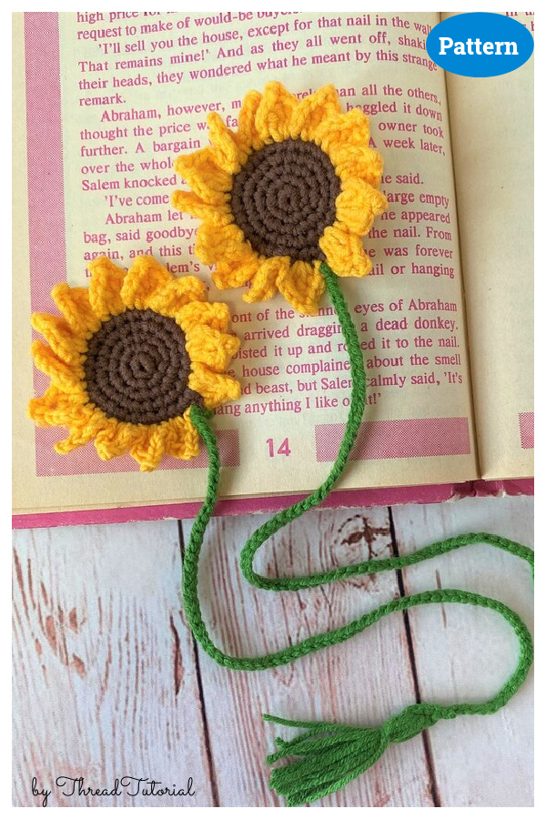 Flowers Bookmark Crochet Pattern