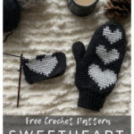 Sweetheart Mittens Free Crochet Pattern