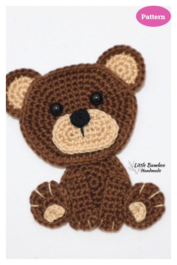 Bear Applique Crochet Pattern