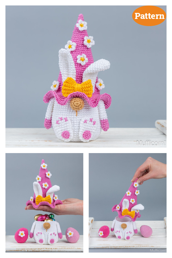 Bunny Gnome Candy Storage Crochet Pattern