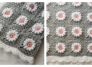 Daisy Granny Square Afghan Free Crochet Pattern