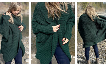 Evergreen Cocoon Shrug Free Crochet Pattern and Video Tutorial