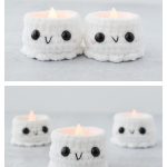 Ghost Tealight Holder Free Crochet Pattern