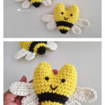 Heart Bees Amigurumi Free Crochet Pattern