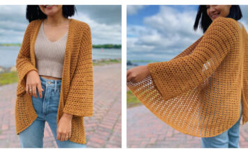 Lightweight Cardigan Free Crochet Pattern and Video Tutorial