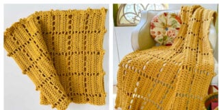 Maggie’s Windowpane Throw Free Crochet Pattern and Video Tutorial