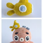 Octopus with a Little Submarine Amigurumi Free Crochet Pattern