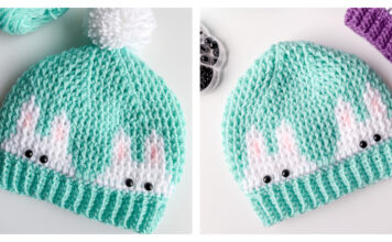 Peek a Boo Bunny Hat Free Crochet Pattern
