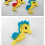 Seahorse Applique Free Crochet Pattern and Video Tutorial
