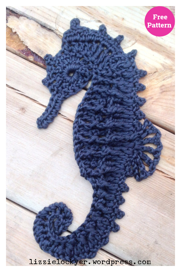 Seahorse Motif Free Crochet Pattern 