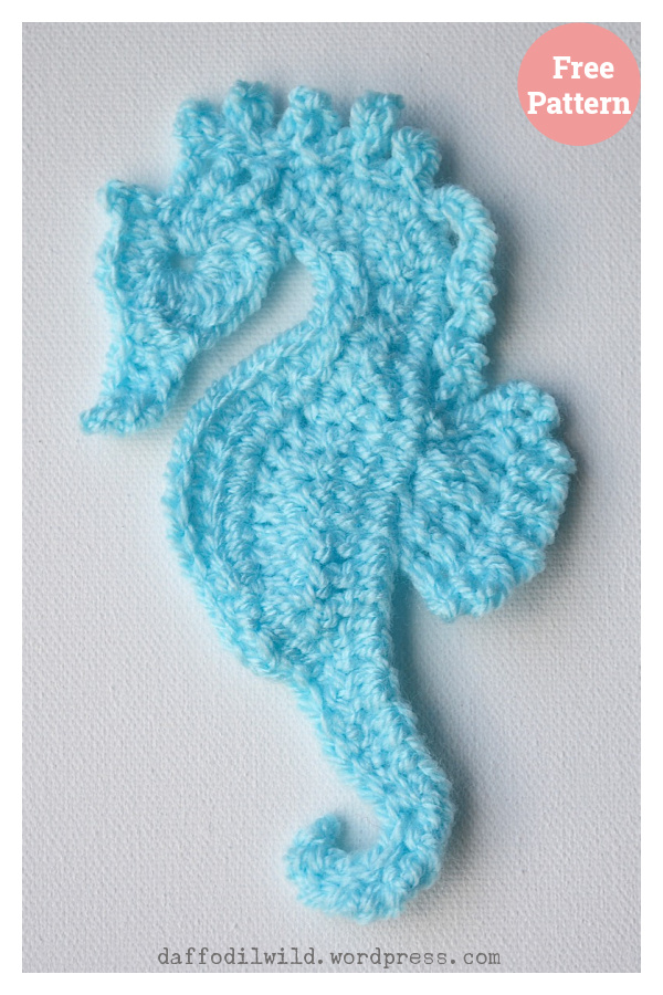 Seahorse Motif Free Crochet Pattern