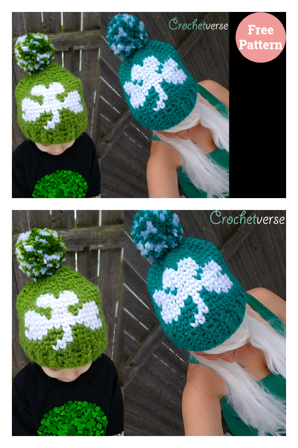 St. Patrick's Day Shamrock Waistcoat Hat Free Crochet Pattern