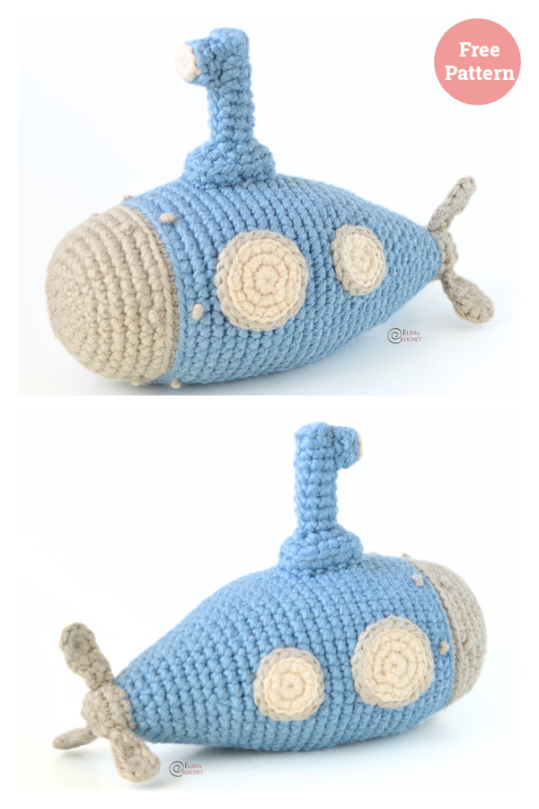 Submarine Amigurumi Free Crochet Pattern