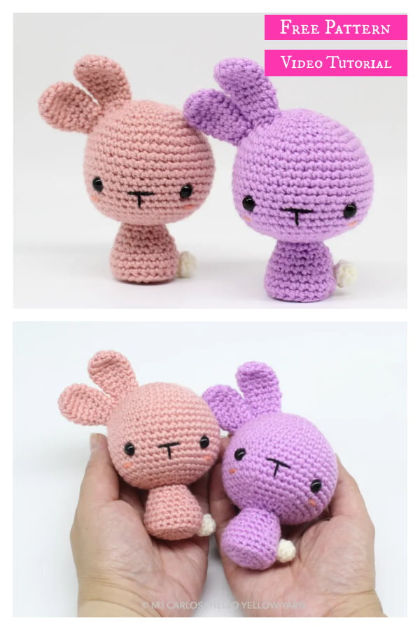 Sweet Little Bunny Amigurumi Free Crochet Pattern and Video Tutorial