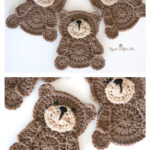 Teddy Bear Applique Free Crochet Pattern and Video Tutorial