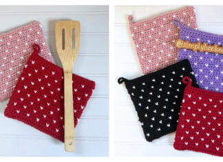 Tiny Hearts Hot Pad Free Crochet Pattern