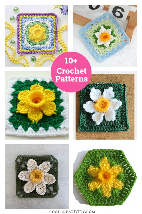 10+ Daffodil Flower Motif Crochet Patterns 