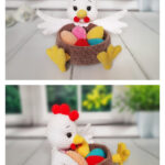 Amigurumi Easter Hen Basket with Eggs Crochet Pattern