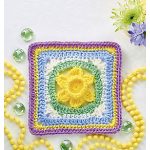 Daffodil Flower Granny Square Free Crochet Pattern