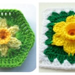 Daffodil Flower Motif Crochet Patterns