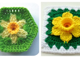 Daffodil Flower Motif Crochet Patterns