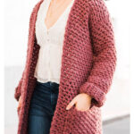 Easy Chunky Coat with Pockets Free Crochet Pattern and Video Tutorial