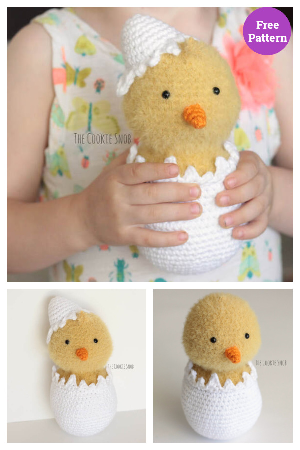 Hatching Chick Plushy Free Crochet Pattern