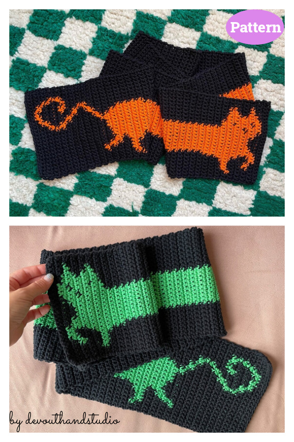 Kitty Cat Scarf Crochet Pattern