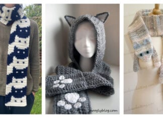 Kitty Cat Scarf Crochet Patterns