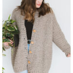 Oversized Comfy Button Cardigan Free Crochet Pattern