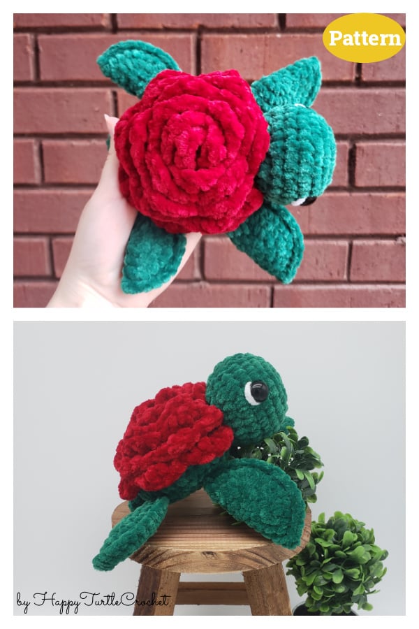 Rose Turtle Crochet Pattern