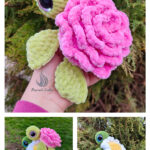 Rose or Daisy Flower Turtle Amigurumi Free Crochet Pattern