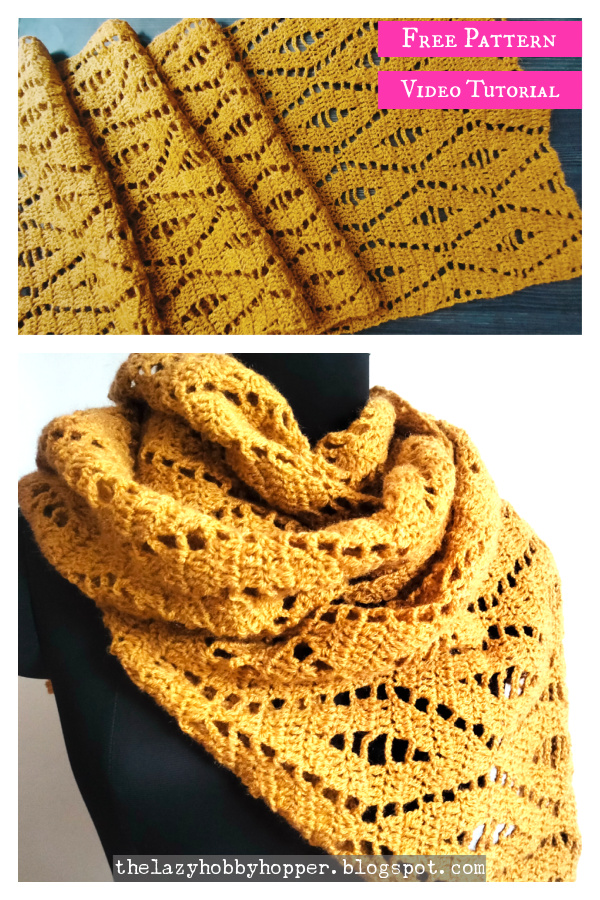 Sand Dunes Shawl Free Crochet Pattern and Video Tutorial