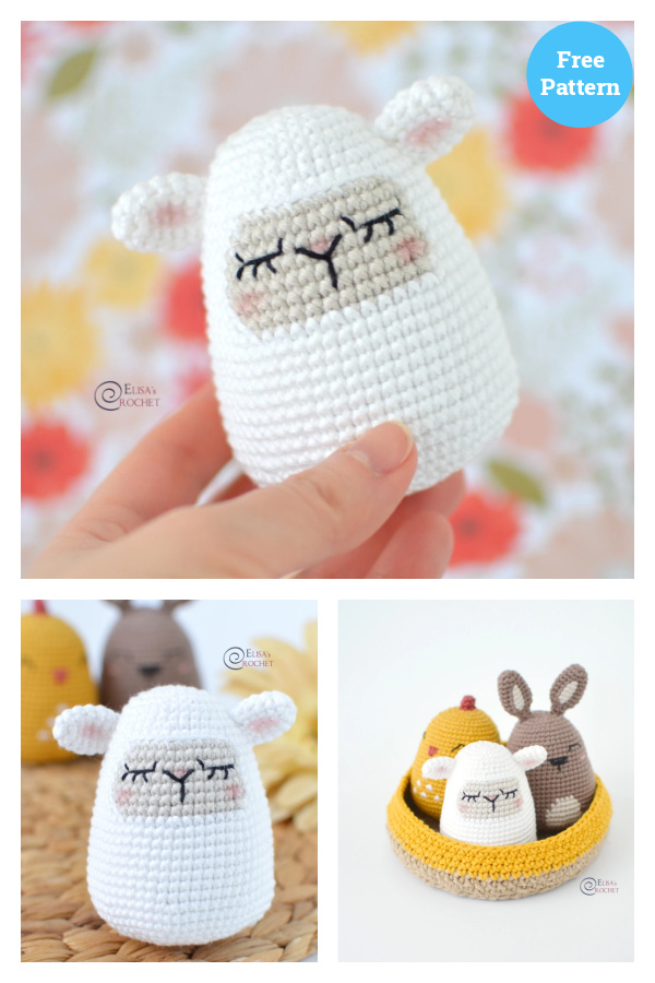 Sheep Easter Egg Free Crochet Pattern