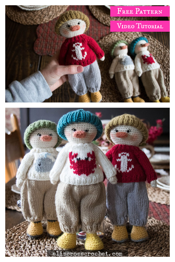 Three Little Ducks Amigurumi Free Crochet Pattern and Video Tutorial 